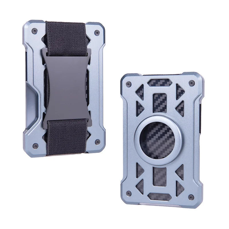 Aluminium-Kartenetui mit AirTag-Halter – Kompakte & RFID-sichere Geldbörse