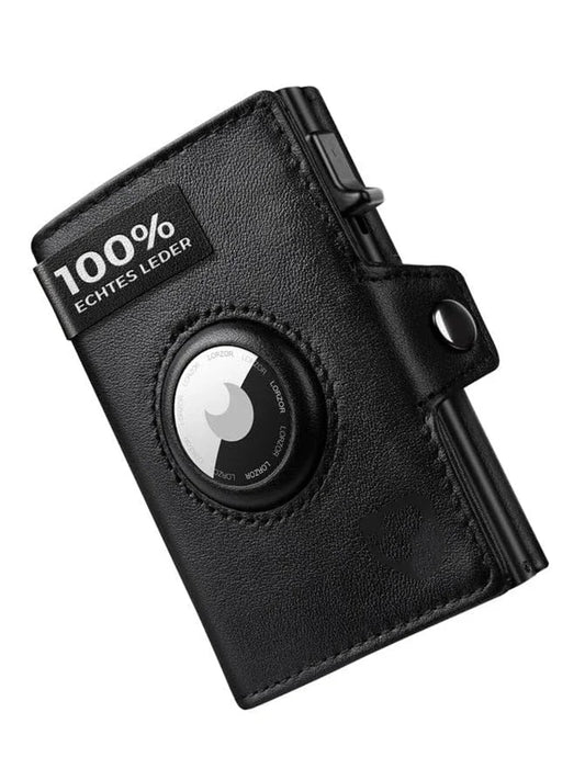RFID-Blocker-Leder-Geldbörse mit Münzfach und AirTag-Halterung – Stilvolles Design für maximale Sicherheit